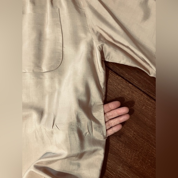 Stunning Vintage Benny Ong London Beige 100% Silk Blouse - Picture 8 of 15